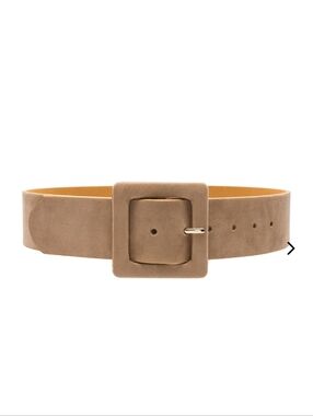 Lovers & Friends Leather Lined Big Buckle Belt Tan Size Medium